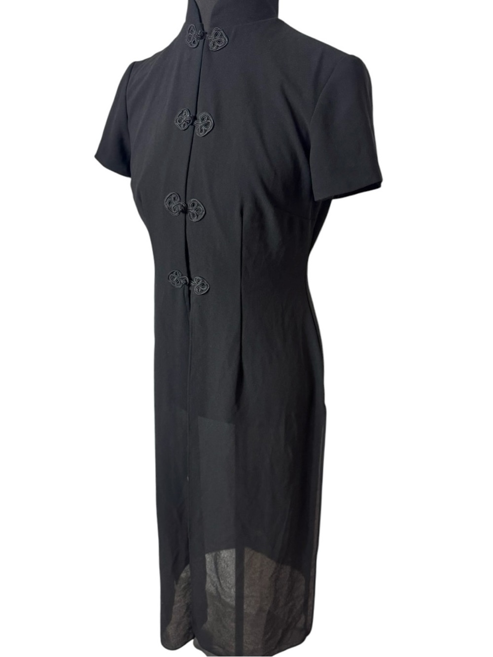 Sheri Martin Black Mandarin-Collar Tunic - Picture 7 of 16